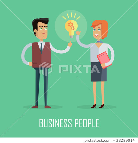 Business People Concept Vector in Flat Design - Stock Illustration ...