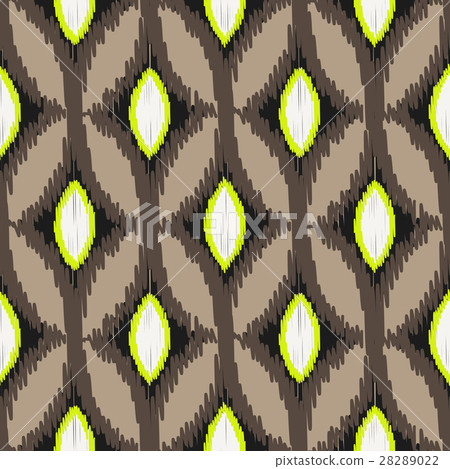 Ikat ogee rhombs vector seamless pattern. 28289022