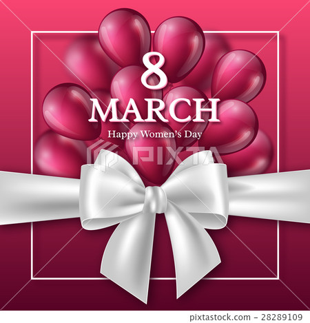 March 8 greeting card for International Womans Day 28289109