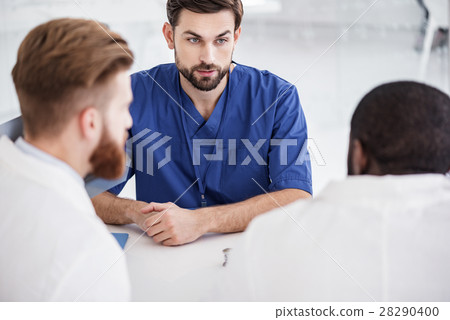 Serene physician telling with affiliates at Serene physician telling with affiliates at 28290400