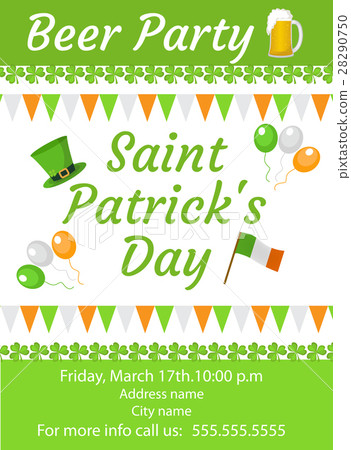 Happy St. Patrick's Day invitation, poster, flyer Happy St. Patrick's Day invitation, poster, flyer 28290750