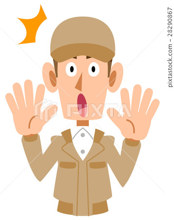 A man with surprising work clothes A man with surprising work clothes 28290867