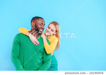 Happy man and woman hugging 28290956