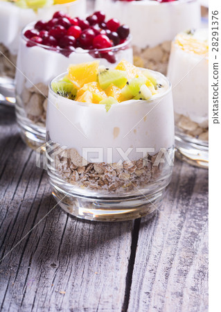 Yogurt in glass Yogurt in glass 28291376