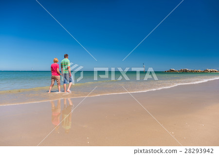 Senior couple at the beach Senior couple at the beach 28293942
