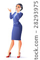 Vector beautiful smiling business woman in suit 28293975