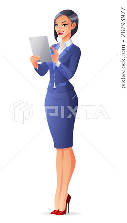 Vector beautiful smiling business woman in suit Vector beautiful smiling business woman in suit 28293977