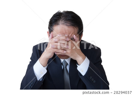 Middle-aged businessman depressed 28294037