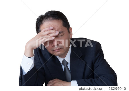 Middle-aged businessman depressed 28294040