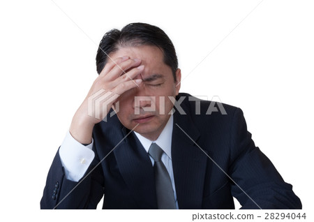 Middle-aged businessman depressed 28294044