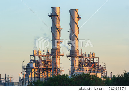 Gas turbine electric power plant in morning Gas turbine electric power plant in morning 28294174