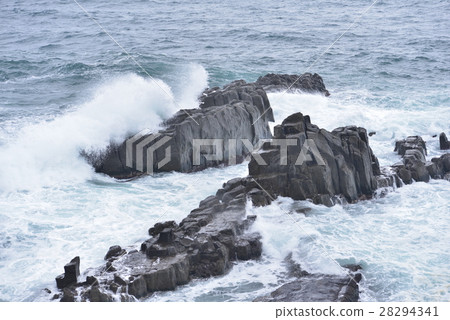 [Fukui Prefecture] Tojinbo rough sea 28294341