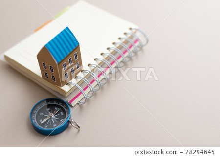 Compass, house and notebook Compass, house and notebook 28294645