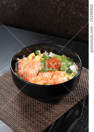 salmon sashimi rice salmon sashimi rice 28296808