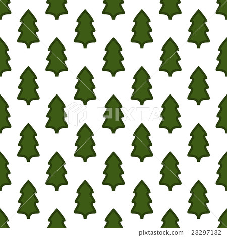 Christmas fir tree seamless pattern - Stock Illustration [28297182] - PIXTA
