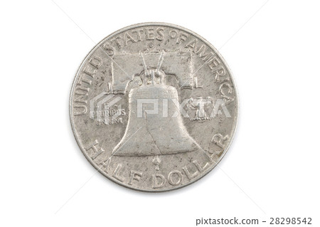 Coinage of the United States (USA) former 50 cent silver coin - half dollar Benjamin Franklin 28298542