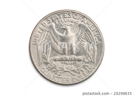 United States Usa Monetary Former 25 Cent Stock Photo