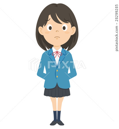 婦女女孩高中學生全身例證 婦女女孩高中學生全身例證 28299285