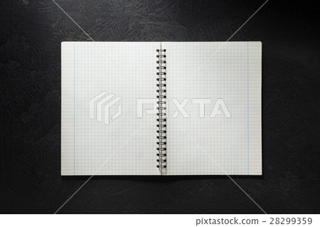 notebook on black background notebook on black background 28299359