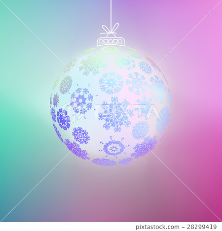 Christmas ball made from snowflakes. + EPS8 28299419