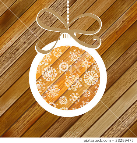 Christmas wood background with ball.  + EPS8 28299475