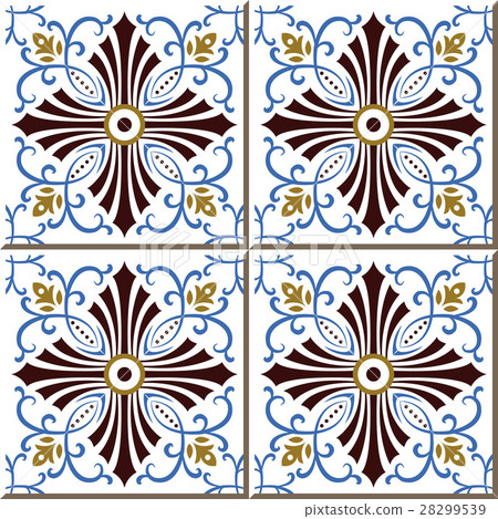 Ceramic tile pattern sprial vine brown cross line Ceramic tile pattern sprial vine brown cross line 28299539