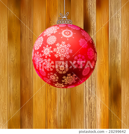 Christmas wood background with ball.  + EPS8 28299642
