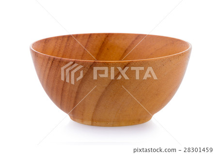 wood bowl on white background wood bowl on white background 28301459