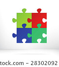 Puzzle abstract illustration concept. + EPS8 28302092