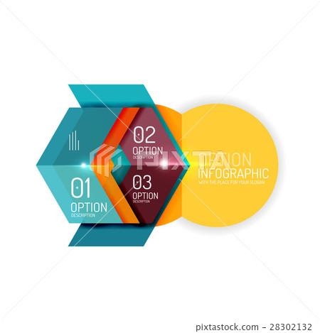 Vector geometric infographic template - Stock Illustration [28302132 ...