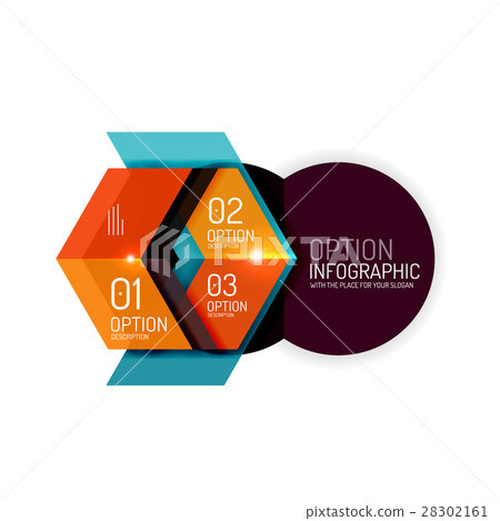 Vector geometric infographic template Vector geometric infographic template 28302161