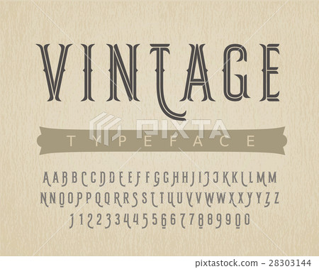 Decorative vintage typeface on grunge texture Decorative vintage typeface on grunge texture 28303144