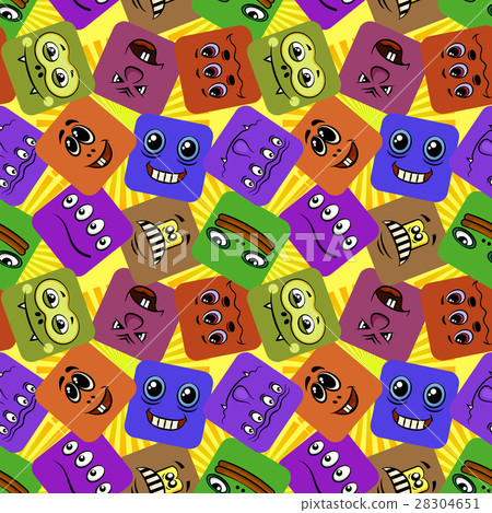 Monster Smileys, Seamless Monster Smileys, Seamless 28304651
