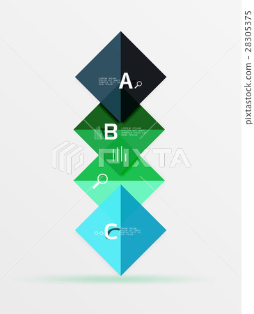 Modern flying square infographic Modern flying square infographic 28305375