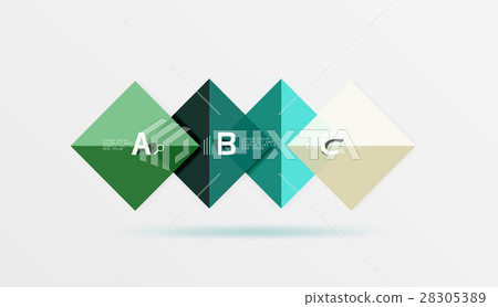 Modern flying square infographic 28305389