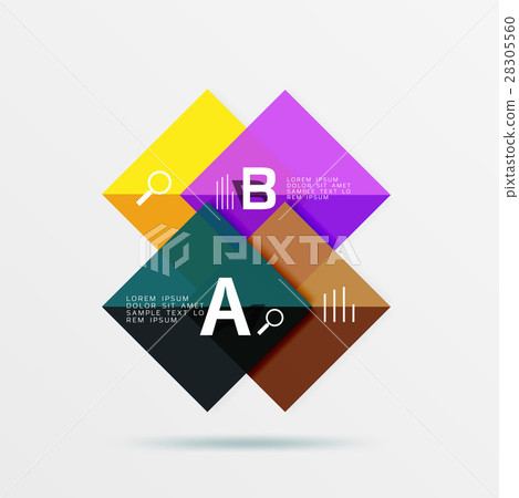 Glossy squares with text, abstract geometric 28305560