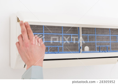Air conditioner and businessman Air conditioner and businessman 28305952