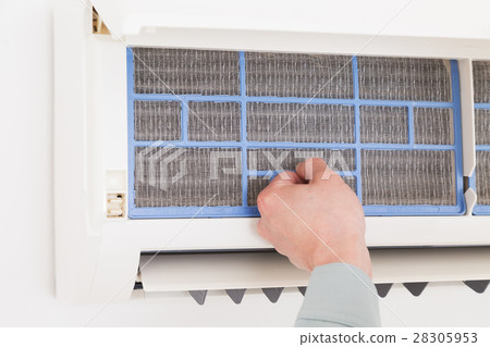 Air conditioner and businessman Air conditioner and businessman 28305953