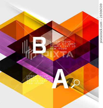Triangle geometric infographic banner 28306509