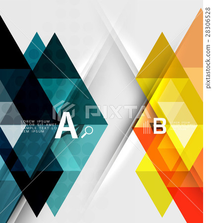 Triangle geometric infographic banner 28306528