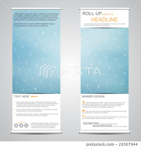 Roll-up banner stands for presentation and 28307944