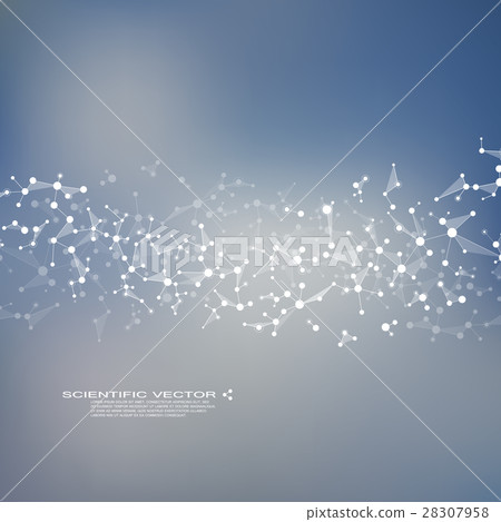Molecule DNA and neurons vector. Molecular - Stock Illustration ...