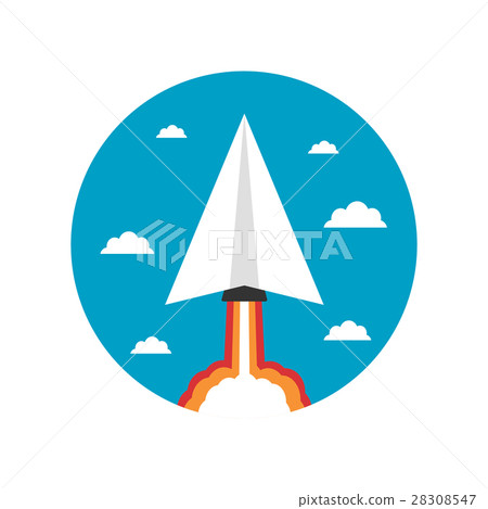 startup paper plane rocket 28308547