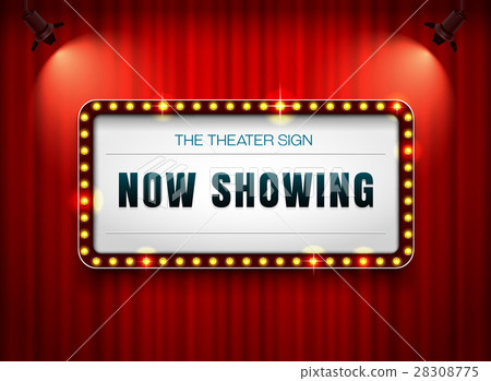 theater sign on curtain theater sign on curtain 28308775