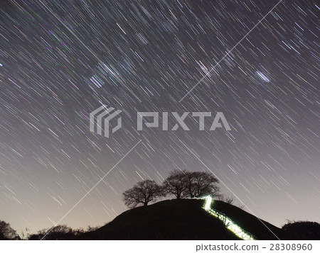 古墓公園的星空和一條小路 28308960