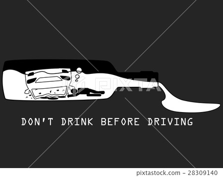 silhouette of the car overturned 28309140