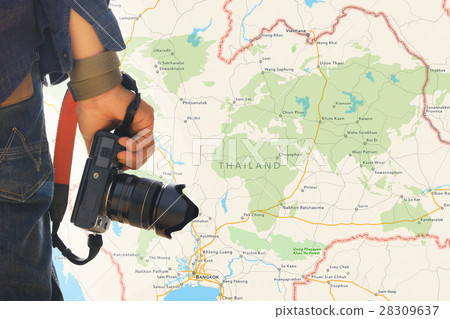 Camera, touristic maps,Travel background Camera, touristic maps,Travel background 28309637