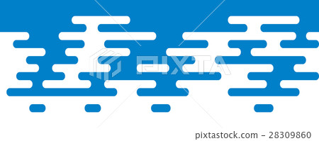 Ripple Irregular Rounded Lines Seamless Border. 28309860