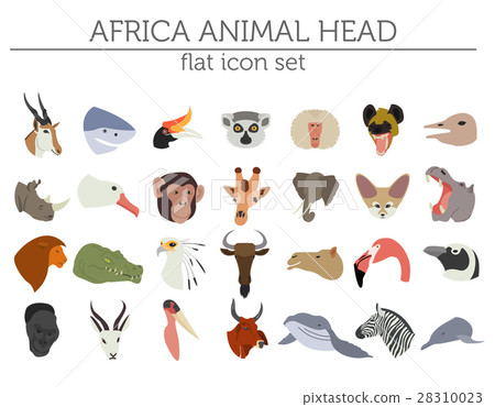 Flat Africa flora and fauna map constructor  28310023