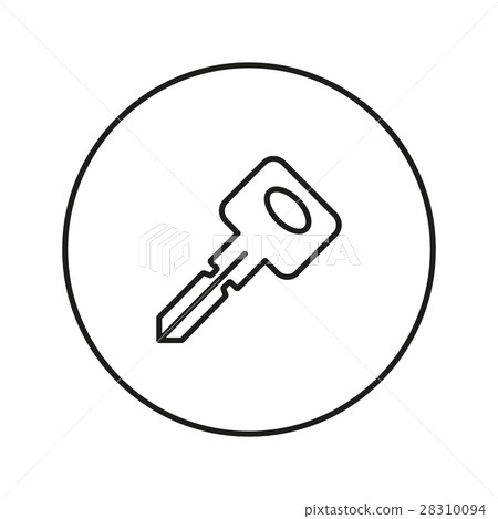 Key icon. Line - Stock Illustration [28310094] - PIXTA